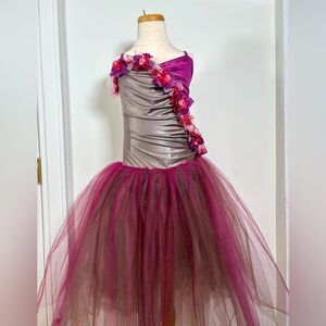 Pink & silver ballet tutu dance costume 💖Child size large🌸🩶with surprise gift 💝